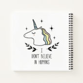 Carnet Je ne crois pas aux humains (Dos)