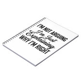 Carnet Je ne discute pas, j'explique simplement pourquoi  (Côté gauche)