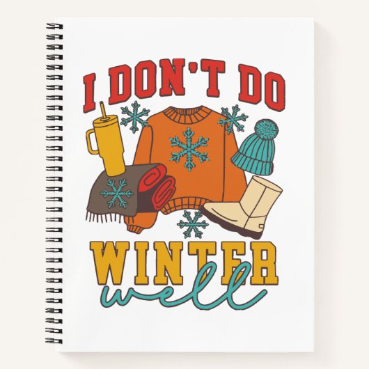 Carnet Je ne fais pas bien l'hiver (Devant)