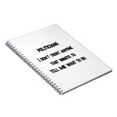 Carnet Je ne fais pas confiance (Côté Droit)