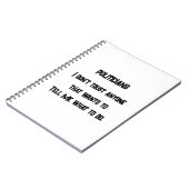 Carnet Je ne fais pas confiance (Côté gauche)