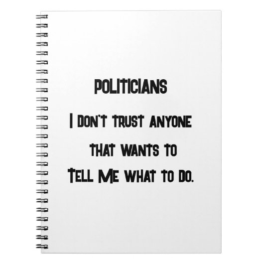 Carnet Je ne fais pas confiance (Devant)