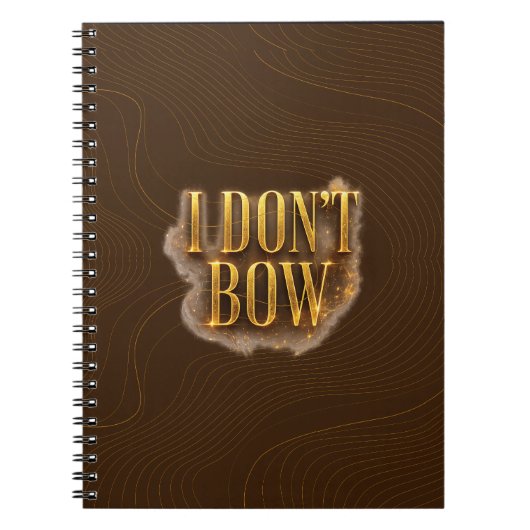 Carnet Je ne m'incline pas - Version pleine couverture (Devant)