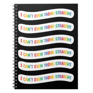 Carnet Je ne peux même pas penser directement Mois Gay
