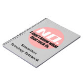 Carnet Je ne sais pas ce qu'est ce rocher (rose) (Côté gauche)