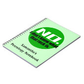 Carnet Je ne sais pas ce qu'est ce rocher (vert) (Côté gauche)