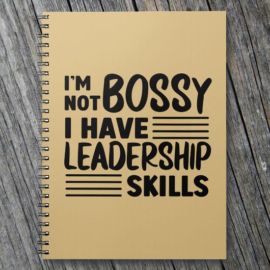 Carnet Je ne suis pas Bossy Funny Quote Office