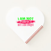 Carnet Je ne suis pas parfait Mais je suis unique (Dos)