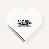 Carnet Je ne suis pas parfait, mais je suis unique (Devant)