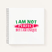 Carnet Je ne suis pas parfait Mais je suis unique (Devant)