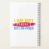 Carnet Je ne suis pas parfait, mais je suis unique (Verso)