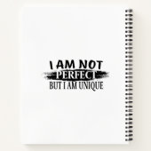 Carnet Je ne suis pas parfait, mais je suis unique (Dos)