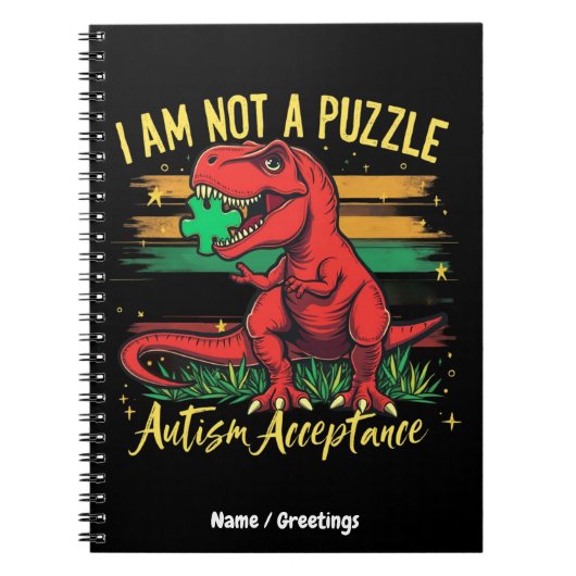 Carnet Je ne suis pas un puzzle embrassant l'acceptation  (Devant)