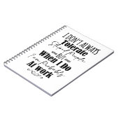 Carnet Je ne tolère pas toujours les gens stupides au tra (Côté gauche)