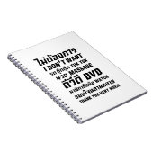 Carnet Je ne veux pas TUK TUK MASSAGE DVD WATCH Merci (Côté Droit)