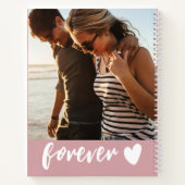 Carnet Je nous aime Script Photo Collage rose et blanc (Dos)