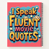 Carnet Je Parle Citations De Film Fluent Retro Pop Art (Dos)