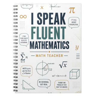 Carnet Je parle couramment les mathématiques Prof de math
