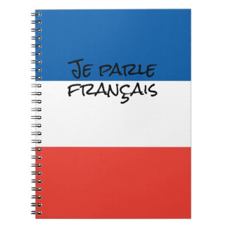 Carnet Je parle français avec la France Drapeau Couleurs