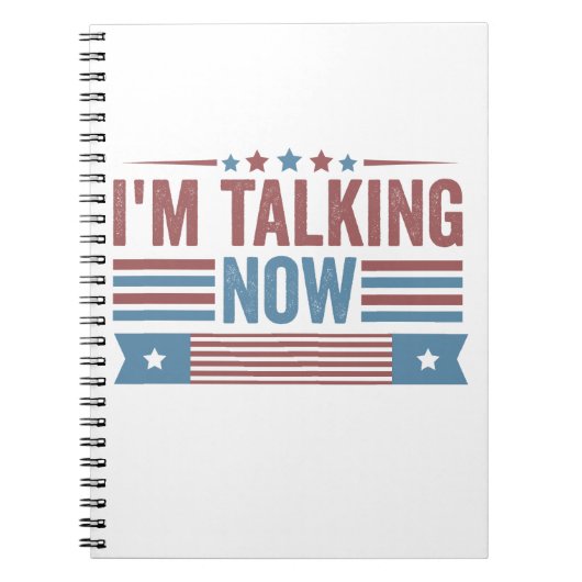 Carnet Je parle maintenant du débat présidentiel de Trump (Devant)