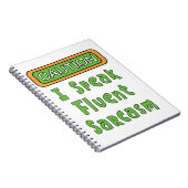 Carnet Je Parle Sarcasme Fluent (Côté Droit)