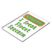 Carnet Je Parle Sarcasme Fluent (Côté gauche)