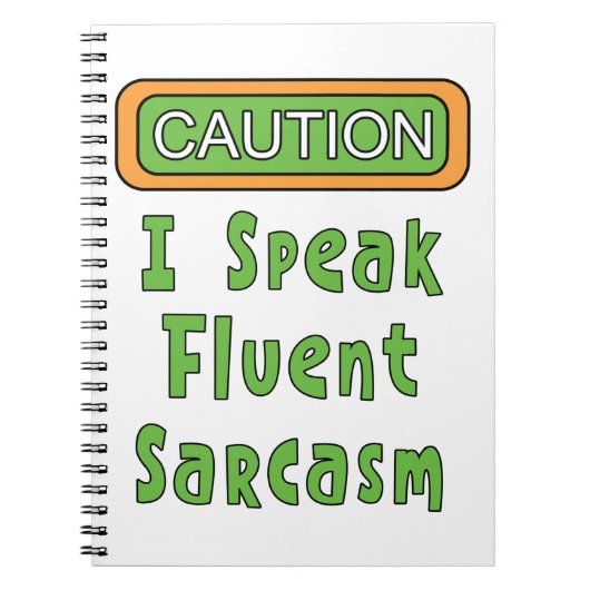 Carnet Je Parle Sarcasme Fluent (Devant)