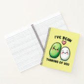Carnet Je pense à toi, mignon kawaii (Intérieur)