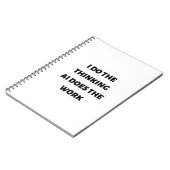 Carnet Je pense que l'IA fait le travail (Côté gauche)