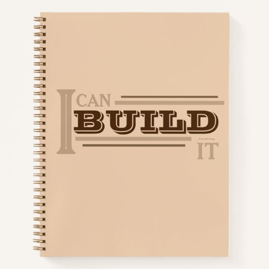 Carnet Je peux le construire (tan) Planner/ (Devant)