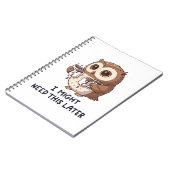 Carnet Je pourrais avoir besoin de café plus tard - Humou (Côté gauche)