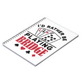 Carnet Je préférerais jouer à Bridge Cool Bridge Card (Côté gauche)