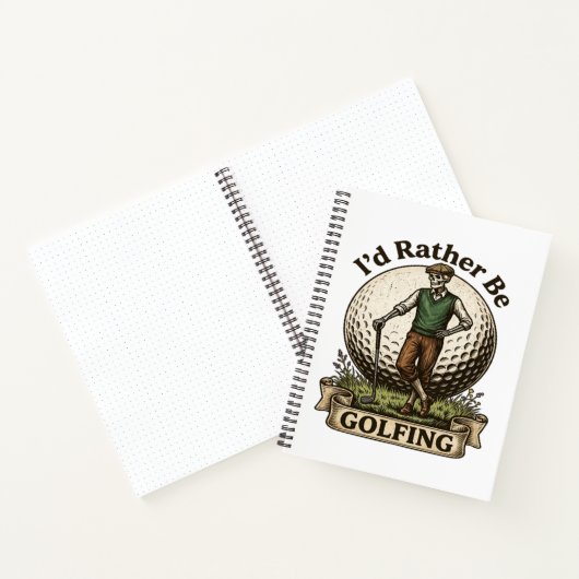 Carnet Je préférerais jouer au golf (Intérieur)