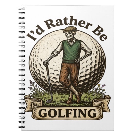 Carnet Je préférerais jouer au golf (Devant)