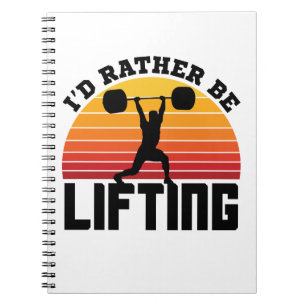 Carnet Je préférerais lever un Bodybuilder de levage de p