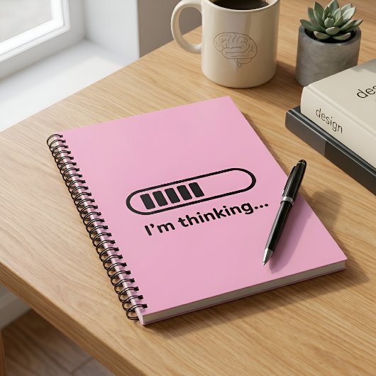 Carnet Je réfléchis... Barre de progression rose Minimali