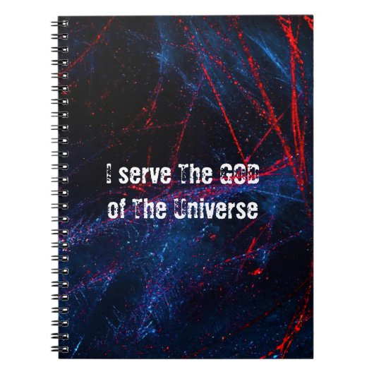 Carnet Je sers le Dieu de l'univers (Devant)