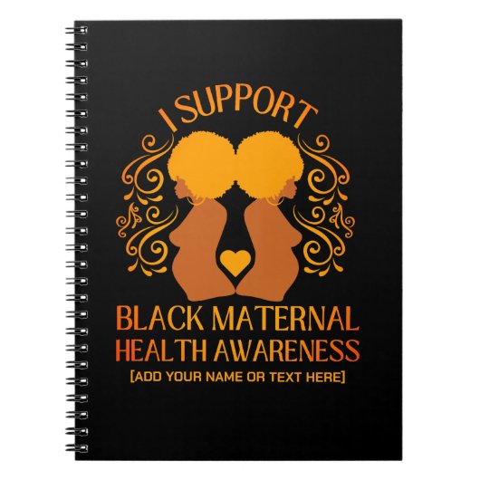 Carnet Je soutiens BLACK MATERNAL SANTÉ SENSIBILISATION M (Devant)