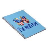 Carnet Je suis avec son papillon bleu Kamala (Côté Droit)