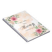 Carnet Je suis avec You Always Watercolor Roses (Côté Droit)