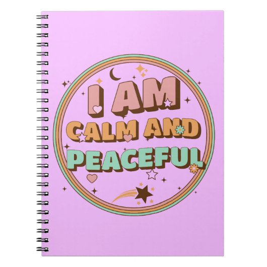 Carnet Je suis calme et paisible (Devant)