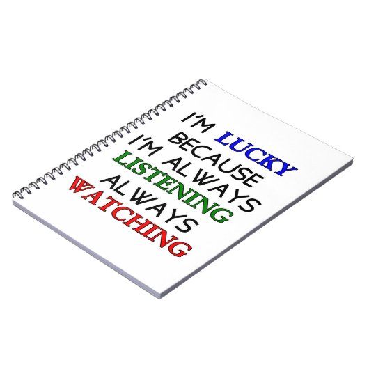 Carnet Je suis chanceux (Côté gauche)