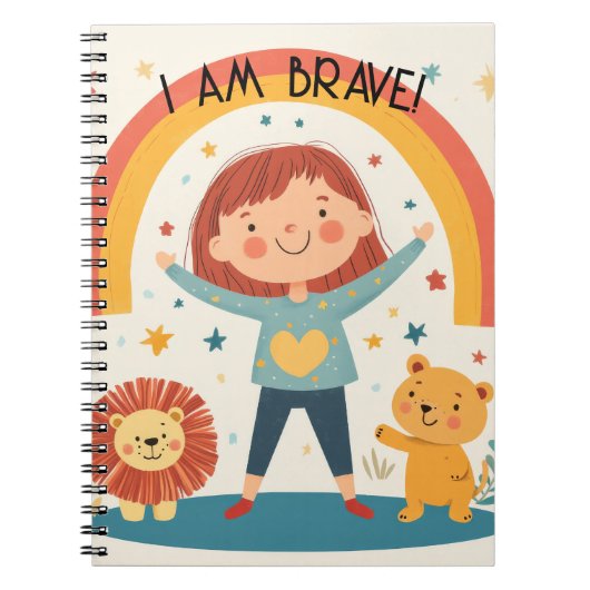 Carnet Je suis courageux - Affirmation pour enfants (Devant)