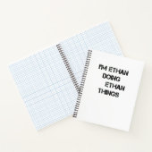 Carnet Je suis Ethan en train de faire des choses Ethan (Intérieur)