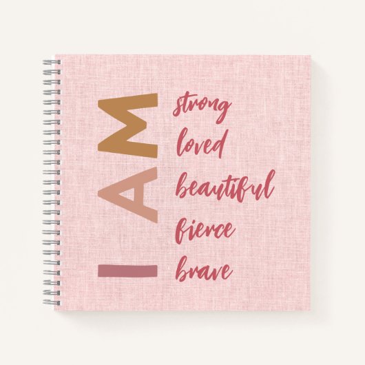 Carnet Je Suis Fortement Aimé Brave Affirmation (Devant)