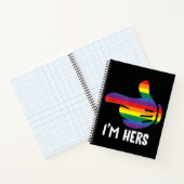 Carnet Je suis Hers Rainbow Lesbian Couple Funny LGBT Pri (Intérieur)