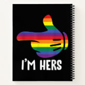 Carnet Je suis Hers Rainbow Lesbian Couple Funny LGBT Pri (Dos)