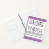 Carnet Je suis ingénieur en pleine vitesse (Intérieur)