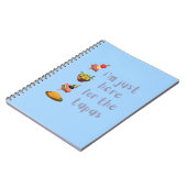 Carnet Je suis juste ici pour les Tapas amusants (Côté gauche)