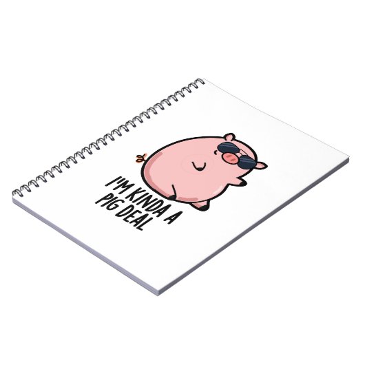 Carnet Je suis Kinda A Pig Deal drôle Animal Pun (Côté gauche)